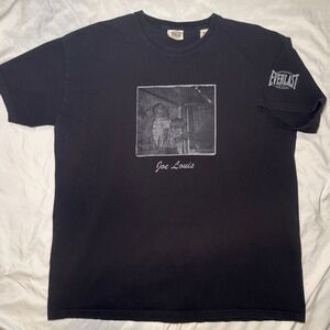 Everlast Heritage Joe Louis Graphic T-Shirt Mens XXL Black Vintage Boxing Tee